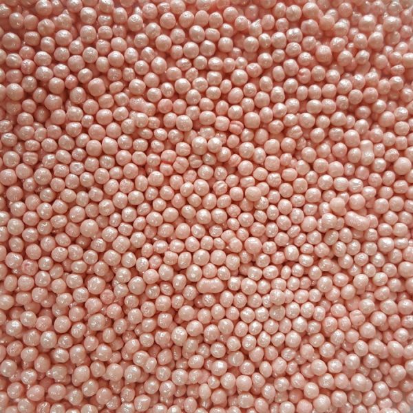 Посипка для морозива рисова перламутрова кругла d=2 мм Рожева 500 г